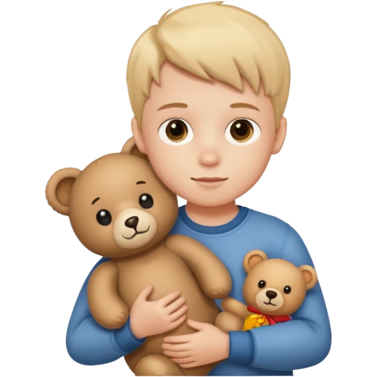 kid with teddy bear emoji