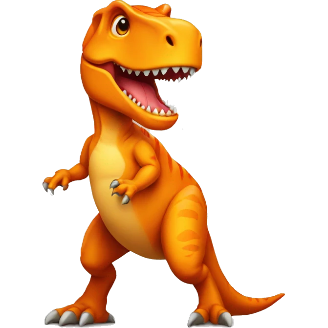 orange t-rex emoji