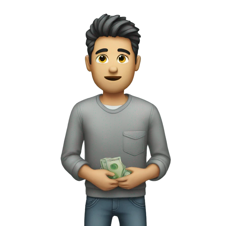 man in pocket no money emoji