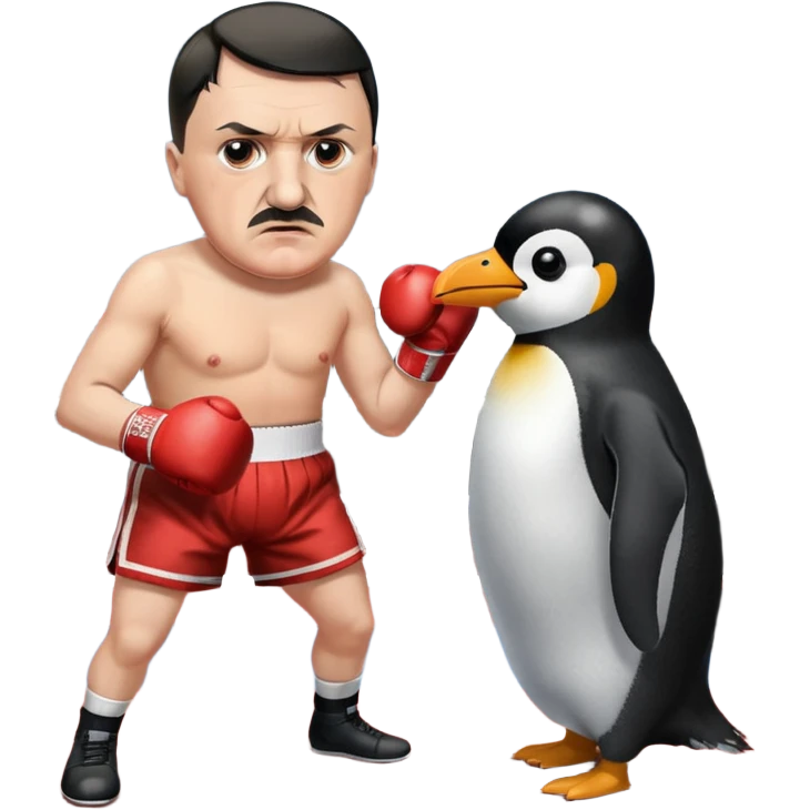hitler fighting penguin emoji