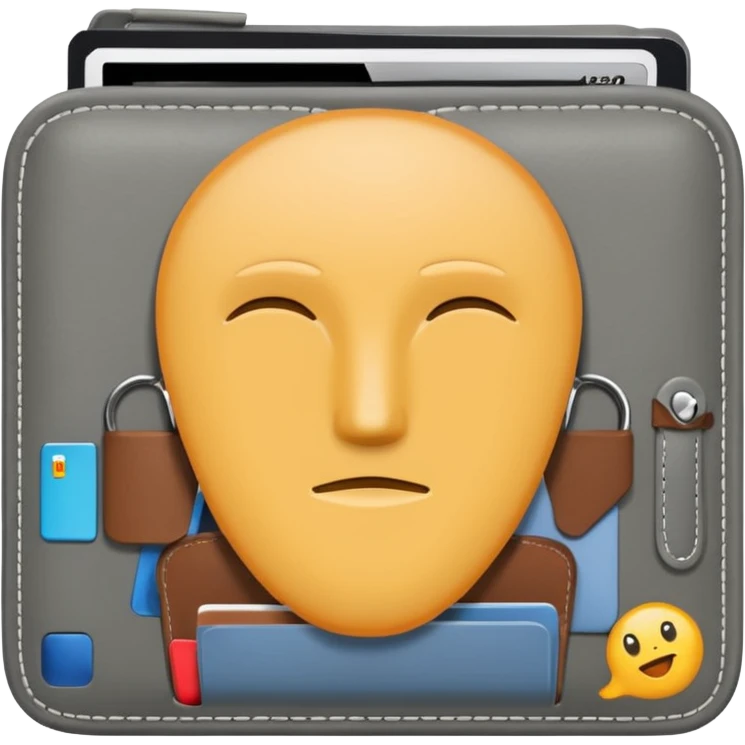 grey wallet emoji