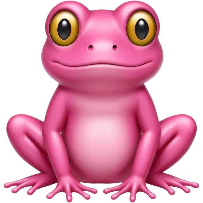 Cute pink frog emoji