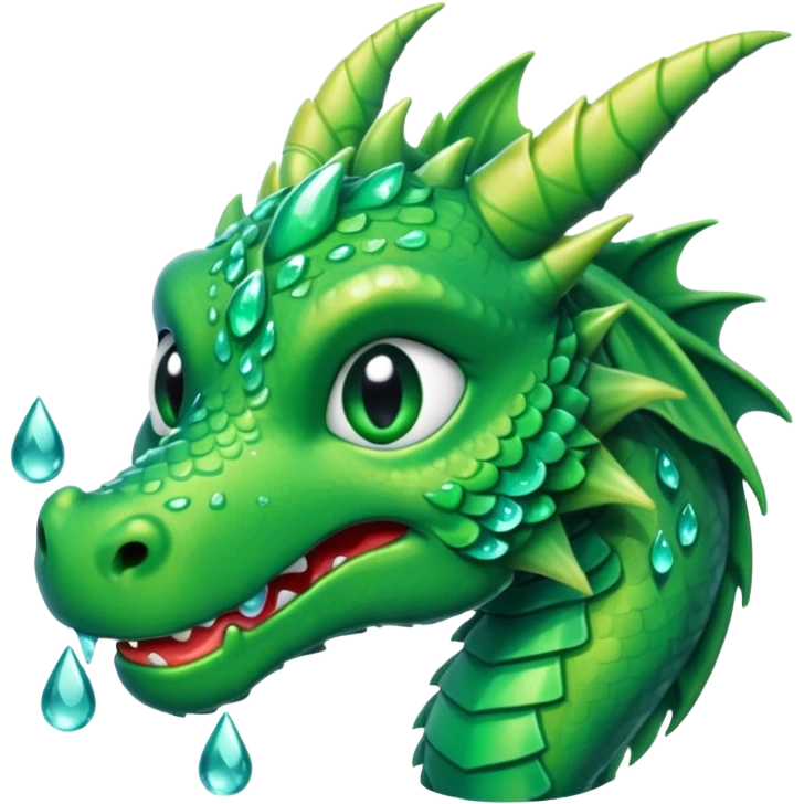 Crying dragon emoji