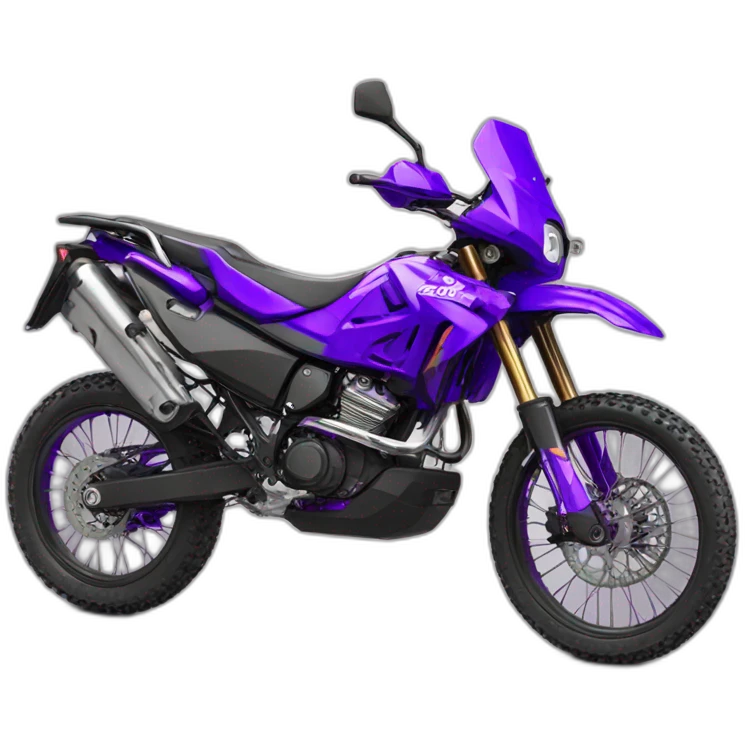 purple shining enduro cross bike 500cc emoji