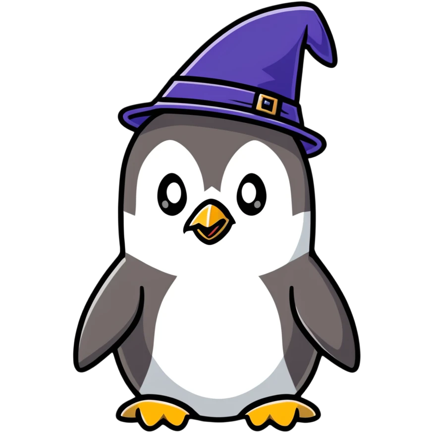 penguin wizard emoji