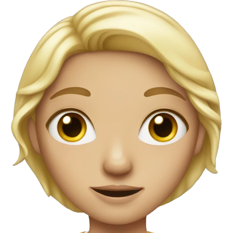 blonde girl with freckles  emoji