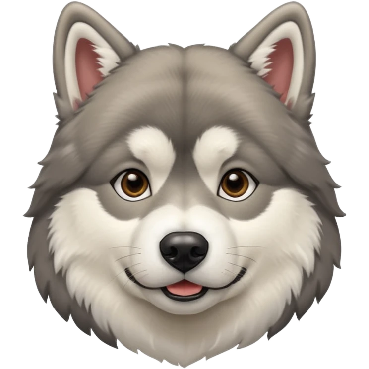 Alaskan Malamute dog, park, people emoji
