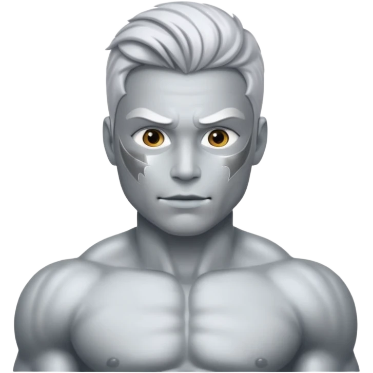 Silver skin muscle skin emoji