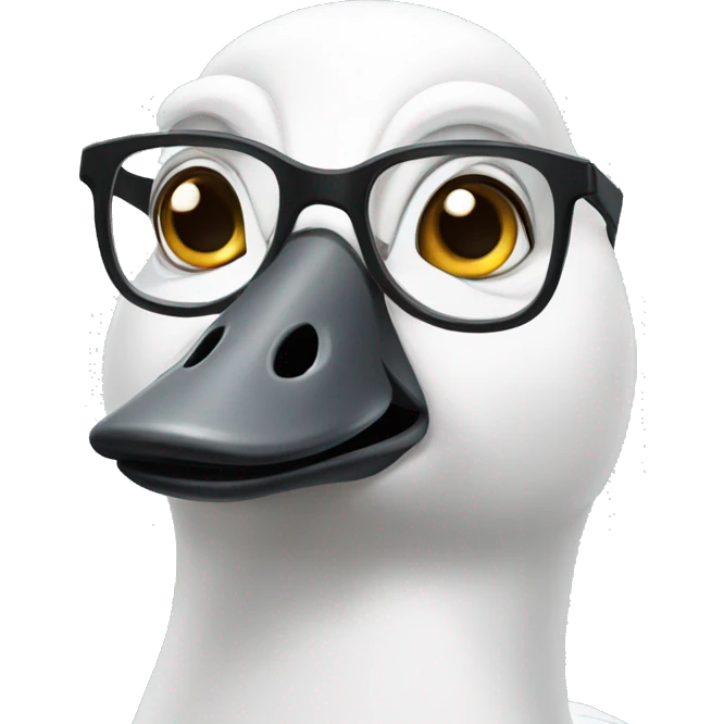 Goose with glasses  emoji