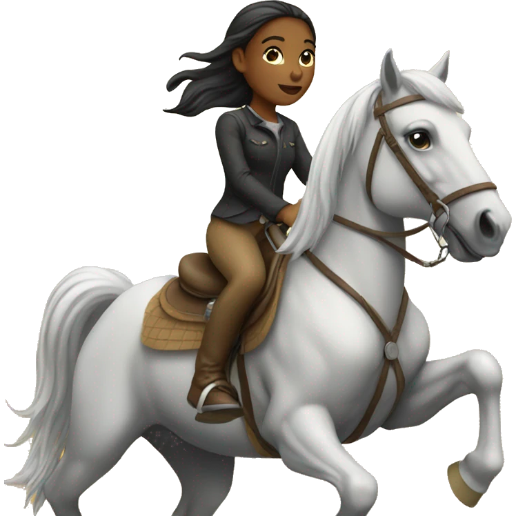 Girl riding horse emoji