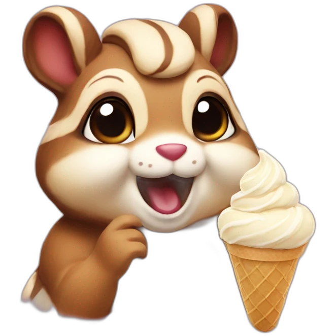 ice cream chipmunk emoji