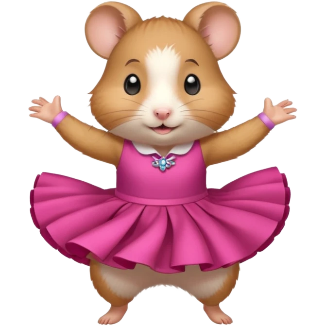 hamster  girl  dancing with skirt emoji