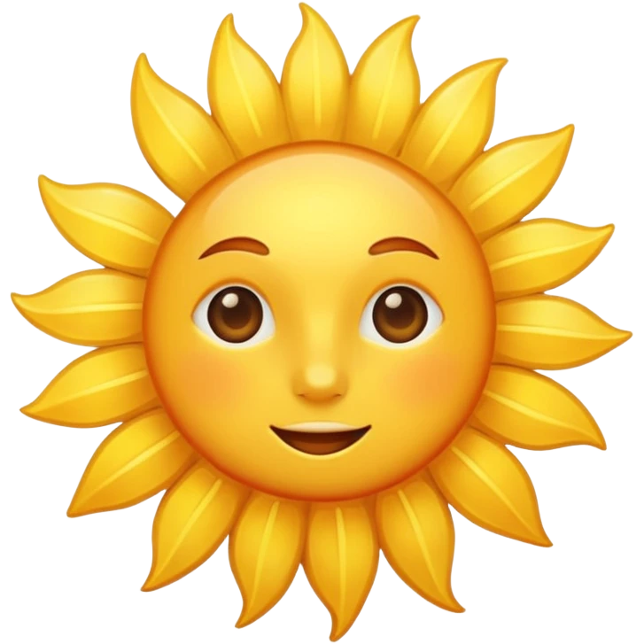 Clear sunny day with bright golden sun emoji