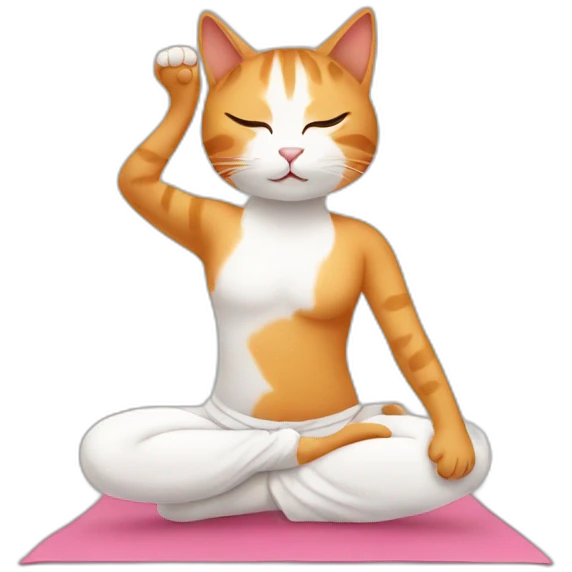 Yoga cat emoji