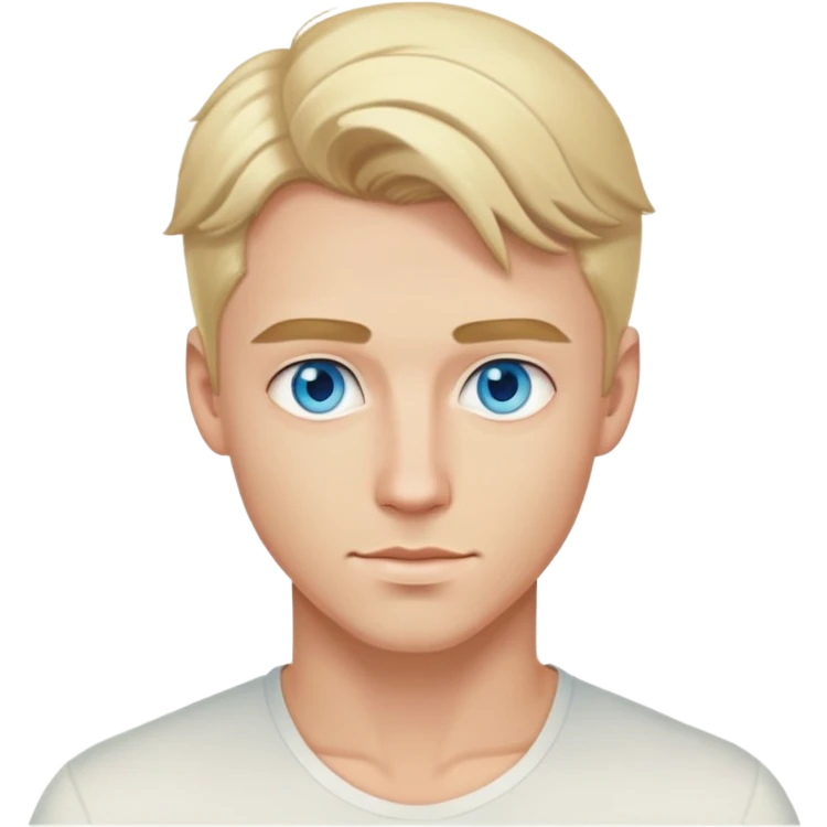 Handsome blonde hair and blue eyes white guy sexy pose sfw emoji