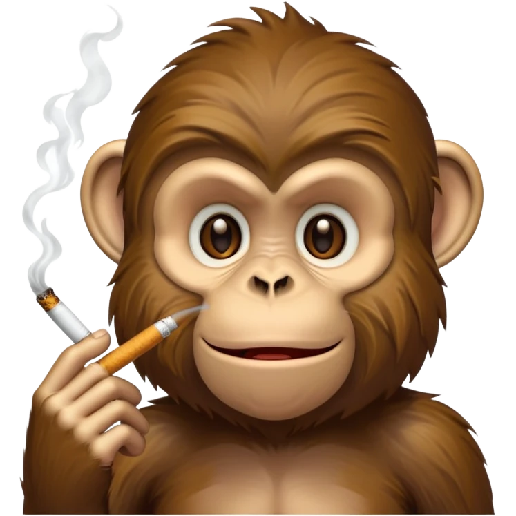 monkey smoking a sigarette  emoji