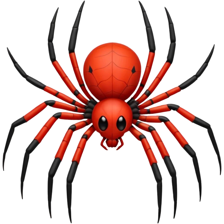 Red spider and black emoji