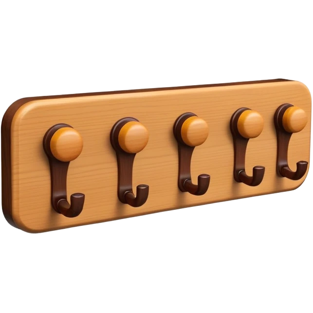 minimalist coat rack with clean lines and rounded corners in apple style emoji