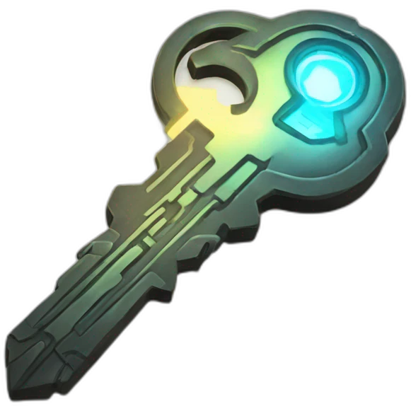 Scifi keys with glow emoji