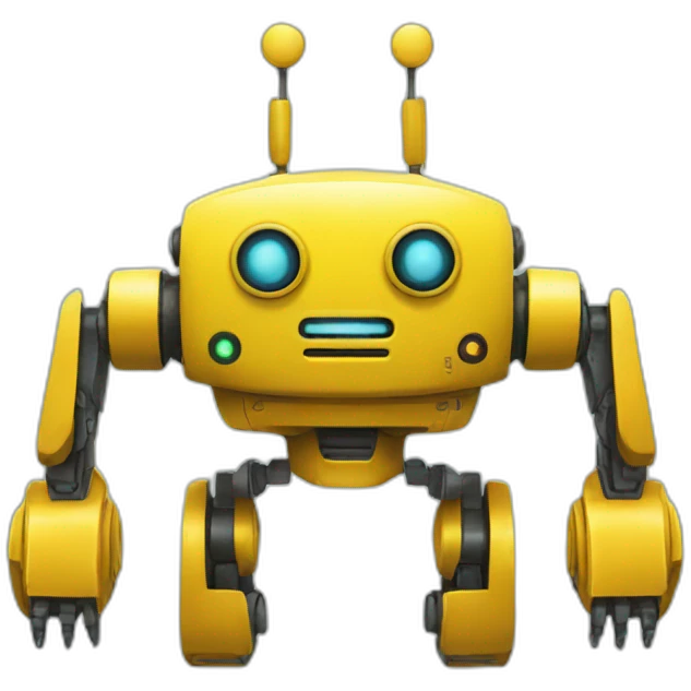 Yellow robot emoji