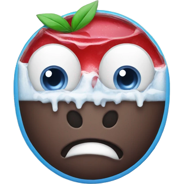 Icee drink with eyes emoji