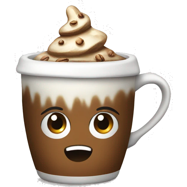 Christmas Coffee cup with coffee emoji