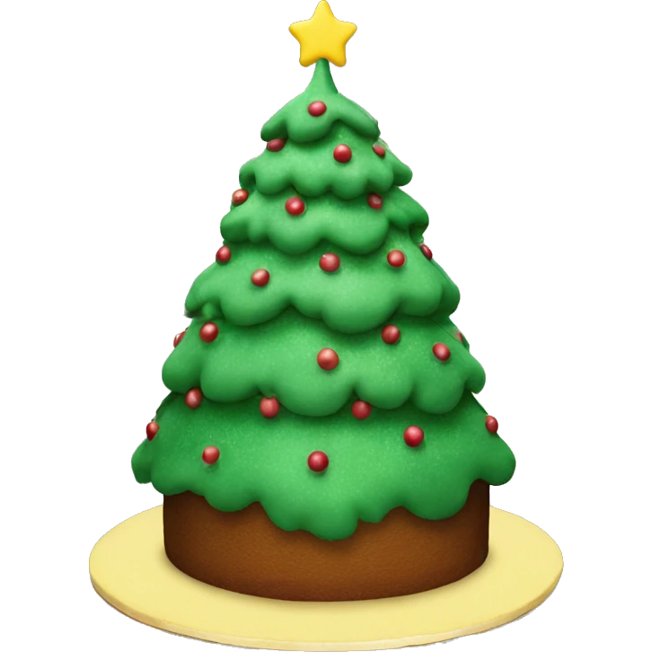 Christmas tree cake emoji