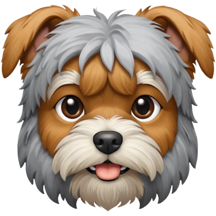 super old crusty scraggly and make him look a little more like yorkshire terrier maltese mix and cute black brown and a little bit of gray dog that’s super ugly and old yorkshire terrier and maltese mix make it way way way uglier and crustier  emoji