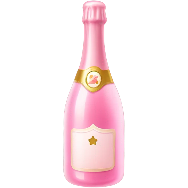 Pink bottle of Prosecco  emoji