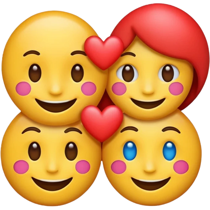 two emojis overlapping emoji