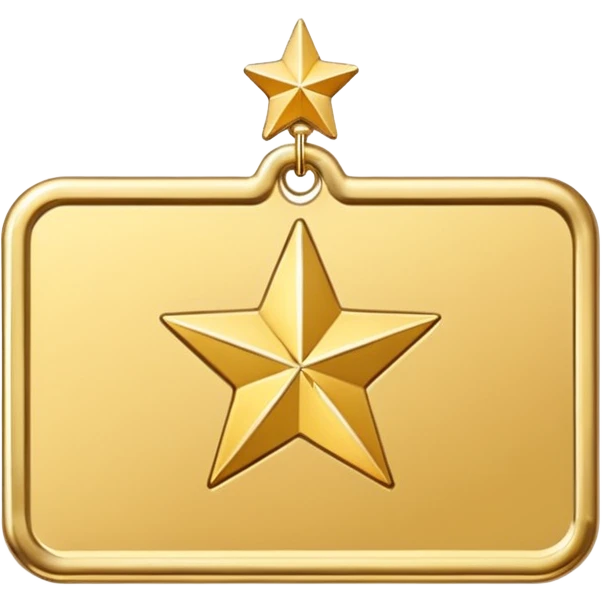 name tag with shining star emoji