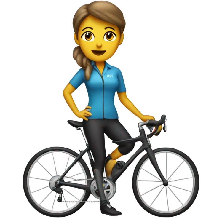 Bossy mom cyclist emoji