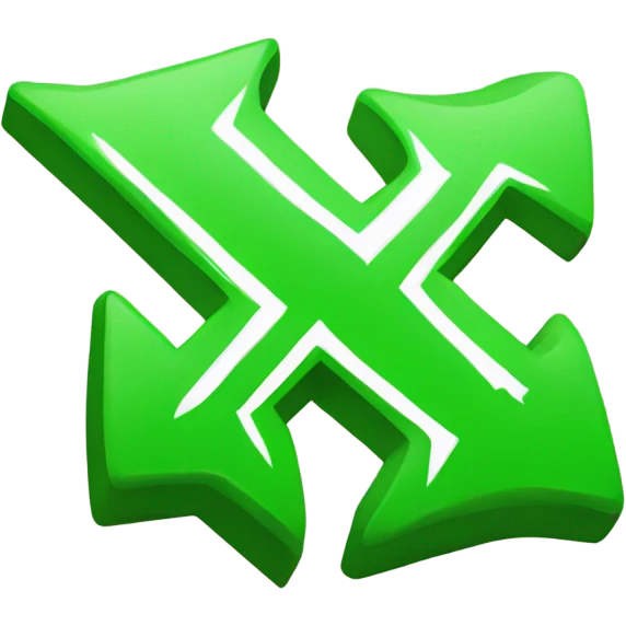 arrow rounded green emoji