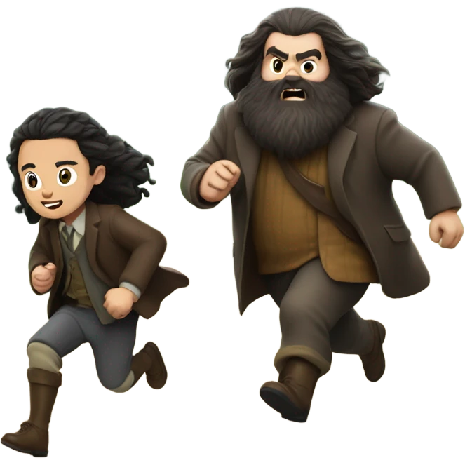 Hagrid chasing Kai Canat emoji