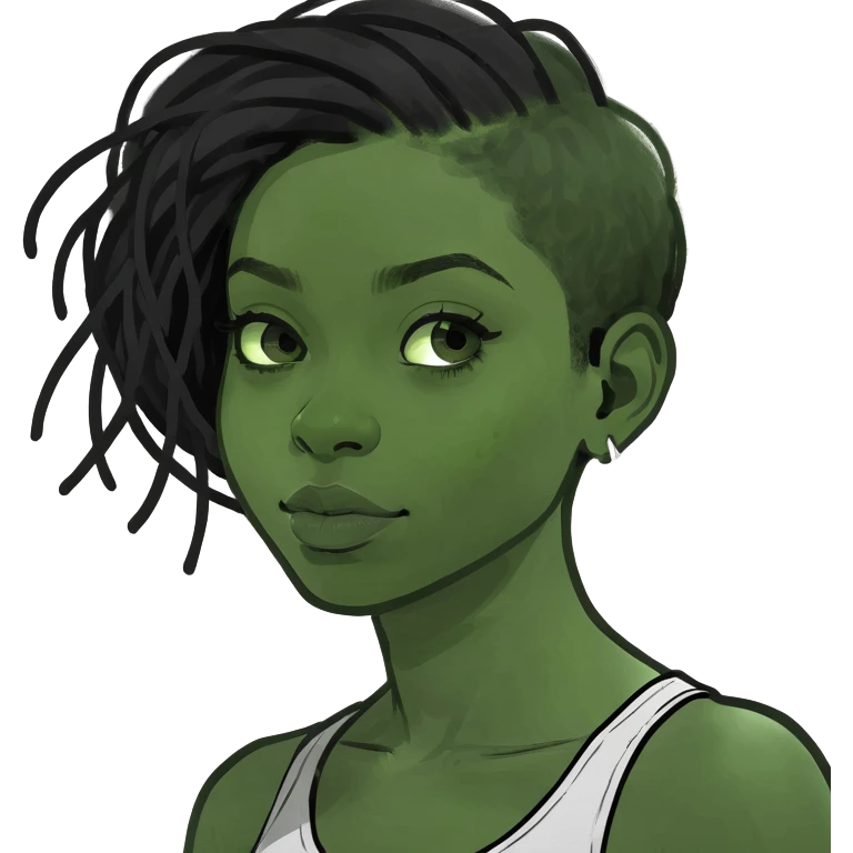 Black/Arabin teen girl emoji