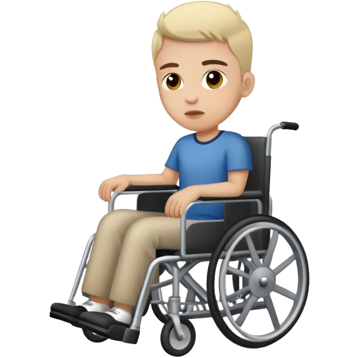 A person with a very bad disability and is in a wheel cuair emoji