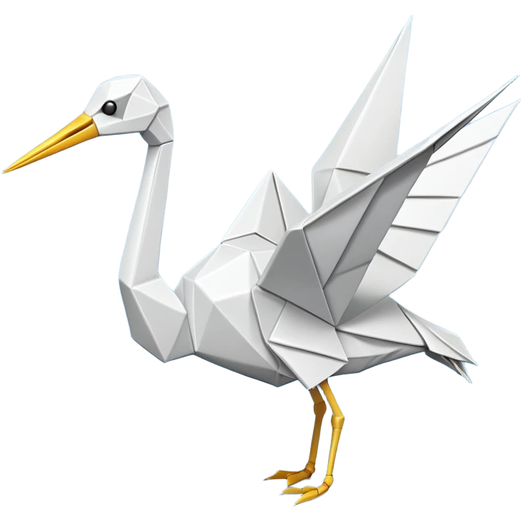 Un M en origami emoji