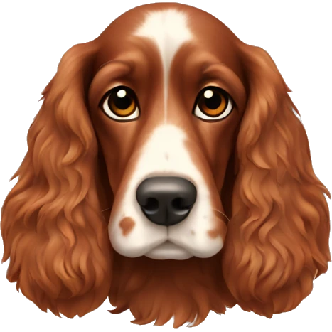 Red working cocker spaniel emoji