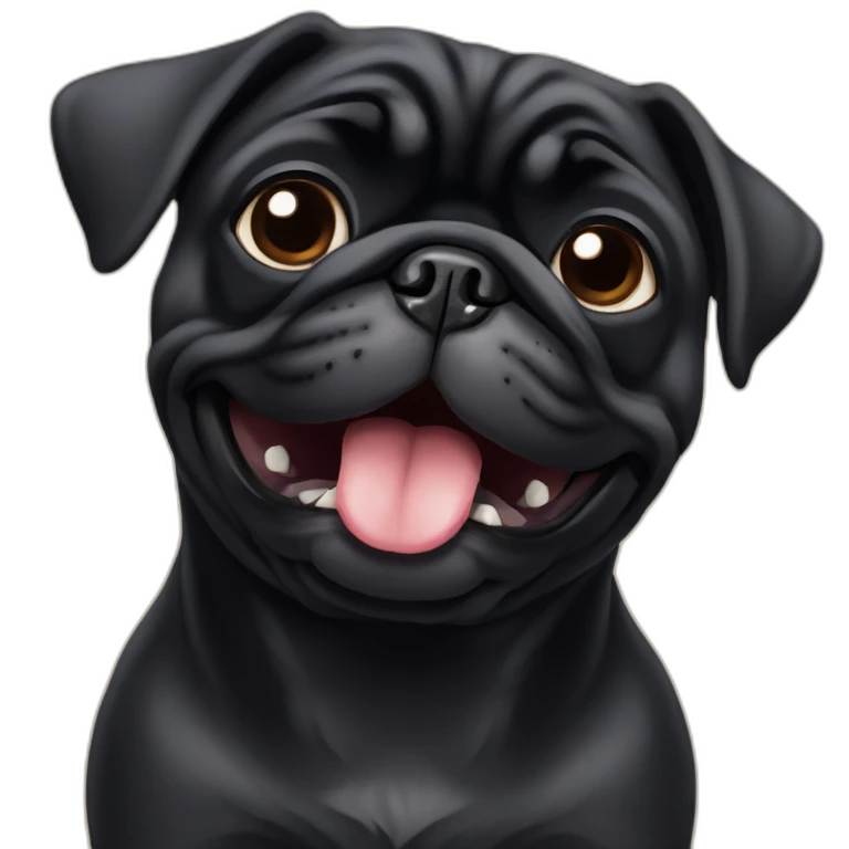 black pug emoji