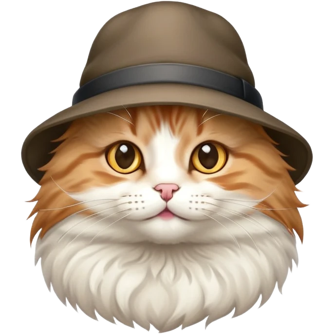cute cat wearing a hat emoji