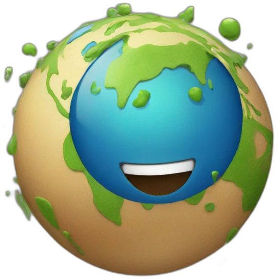 partying earth emoji