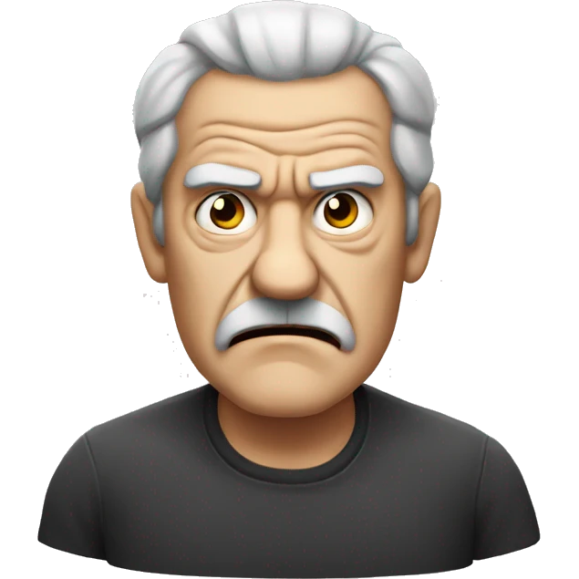 angry old man with big eyebrows and dark hair emoji