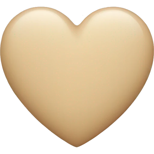 Beige heart emoji
