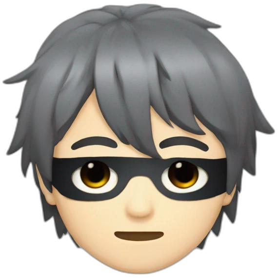 Gojo satoru with blind fold anime character emoji