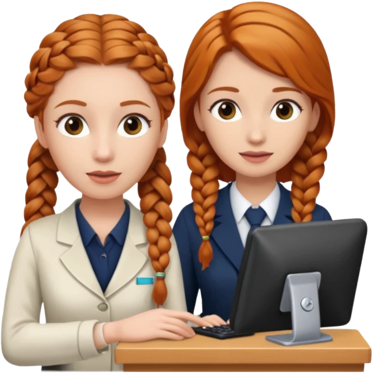 receptionist face braided ginger receptionist emoji