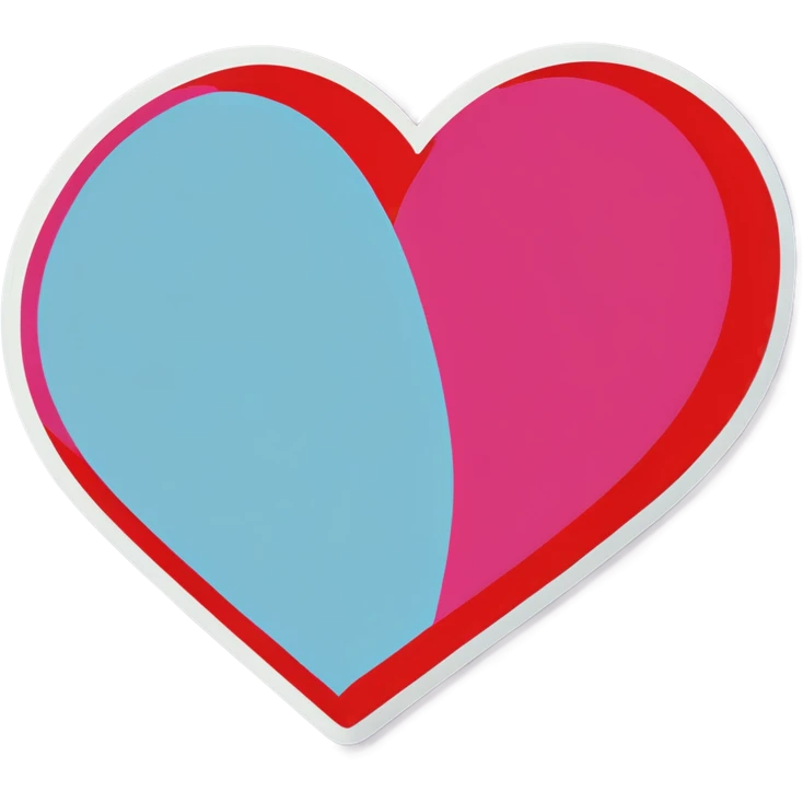 Pop art heart  emoji