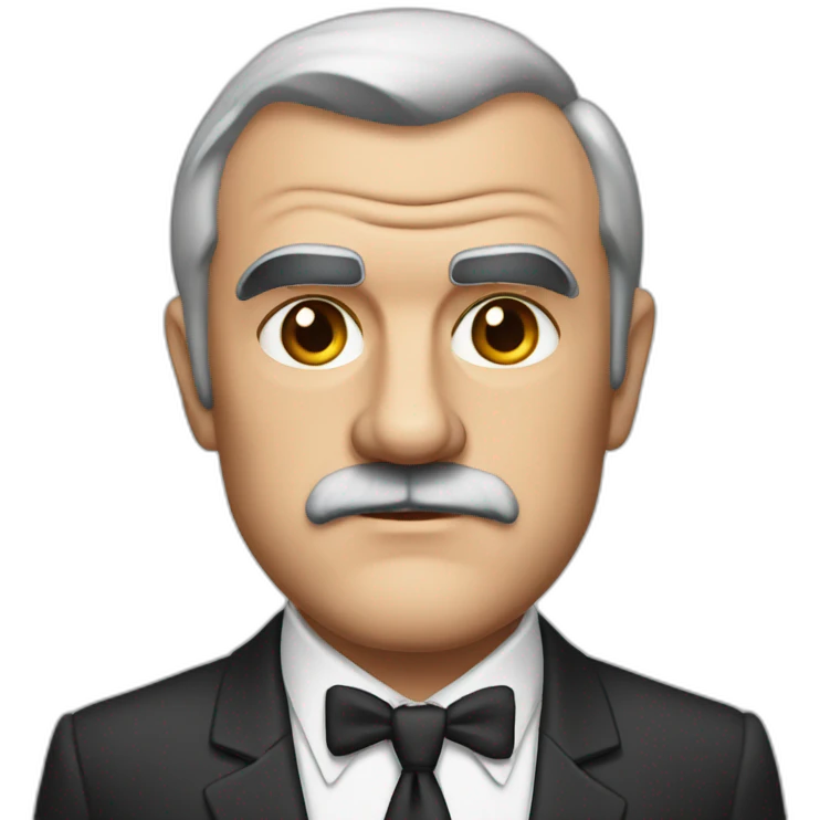 sean connery serious cartoon wearing suit emoji