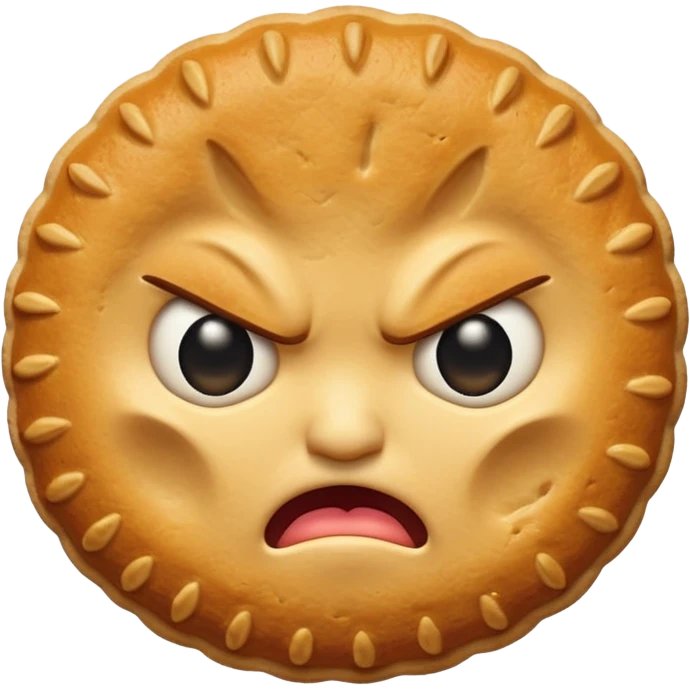 cute biscuit no cream angry emoji