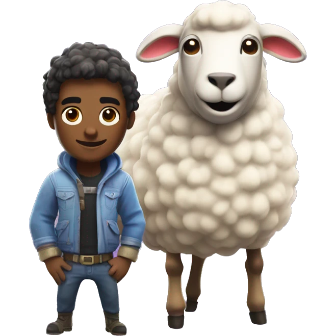 Fortnite and a sheep emoji