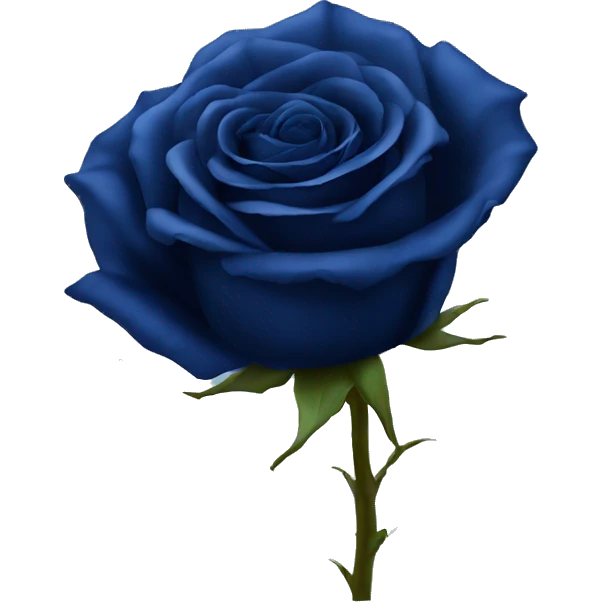 real dark blue rose emoji